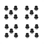 Lug Nuts, Conical Seat Duplex, 14mm x 1.50 RH, Closed End, Black