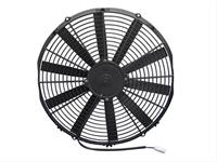 Fan, Spal, Electric, Single, 16.00" Diameter, 1,074 cfm, 12 V, Puller, Black Plastic Shroud