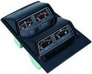 Console Gauge Package, Fuel Level, Oil Pressure, Water Temperature, Ammeter, Black Face, Chevy, Each