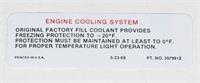 dekal "Engine Cooling System"