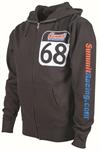 Sweatshirts, Hooded, Zip-up, Cotton, Polyester, Black, Summit Racing Equipment® 68 Logo, Large