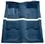 1969-70 Mustang Fastback Nylon Loop Carpet without Fold Downs, with Mass Backing - Medium Blue