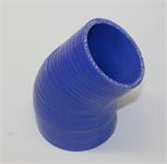 silikonslang 45 grader 57-51mm reducerande blå, 4-lagers