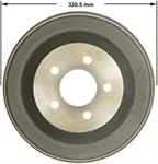 Brake Drum, 11.000 in., Cast Iron, Front/Rear, Chrysler, Dodge, Plymouth, Each