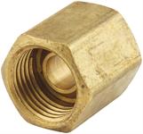 Fitting, Coupler, Straight, 1/2-20 in. Female Threads, Brass, Natural, Inverted Flare, Each
