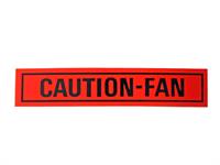 dekal "Caution-Fan"