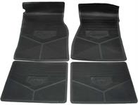 Floor Mat Set, Custom Vintage Logo, Camaro By Chevrolet, black