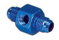 Fitting,fuel GaugeFuel Pressure Gauge Fitting, -6AN Male to -6AN Male, Blue Anodized Aluminum 1/8NPT