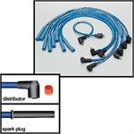 Spark Plug Wires, Blue Max, Spiral Core, 8mm, Blue, Straight Boots, Ford, Mercury, V8, Set