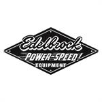 Sign, Diamond, Edelbrock Power-Speed! Logo,Tin, Black and White