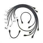 Spark Plug Wires, Extreme 9000 Ceramic, Spiral Core, 8mm, Black, 90/45 Degree Boots