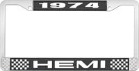 1974 HEMI LICENSE PLATE FRAME - BLACK