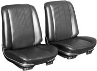 Seat Upholstery Kit, 1967 GTO/Lemans, Front Buckets/Convertible Rear PUI, Black (BK)