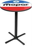 1972-84 Style Red White And Blue Mopar Logo Pub Table With Black Base