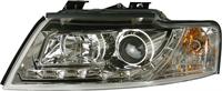 Set Koplampen in DRL-Look passend voor Audi A4 B6 Cabrio 2002- - Chroom