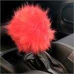 Simoni Racing Gear Knob Cover Fluffy Fur - Red