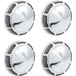 Dog Dish Hub Caps; Aluminum; Set Of 4