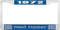 1972 ROAD RUNNER LICENSE PLATE FRAME - BLUE