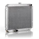 Natural Finish Downflow Radiator for Ford w/Std Trans