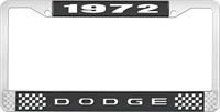 1972 DODGE LICENSE PLATE FRAME - BLACK