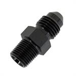 Fitting, Adapter, AN to NPT, Straight, Aluminum, Black Anodized, -4 AN, 1/8" NPT