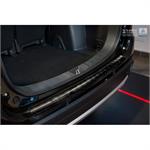 Zwart RVS Achterbumperprotector passend voor Mitsubishi Outlander III Facelift 2015- 'Ribs'