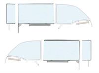 1955-57 Chevrolet Convertible 6 Piece Clear Side Glass Assembly Set