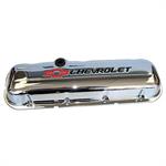 Valve Covers, Short, with Baffle, Chrome