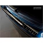 Black Stainless Steel Rear bumper protector suitable for Mercedes B-Class W247 2018- 'Ribs'