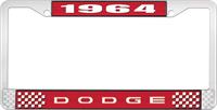 nummerplåtshållare 1964 dodge - röd