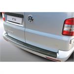 ABS Achterbumper beschermlijst Volkswagen T5 Caravelle/Multivan 6/2012- 'Ribbed' (voor gespoten bumpers)  Zwart