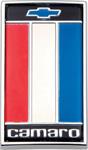 1975-77 CAMARO HEADER PANEL EMBLEM (RED, WHITE & BLUE)