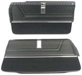 1965 IMPALA SS 2 DOOR COUPE/CONVERTIBLE BLACK PRE-ASSEMBLED FRONT DOOR PANELS