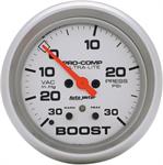 Boost Pressure Gauge 67mm 30 in . Hg . -vac / 30psi Ultra-lite Electric