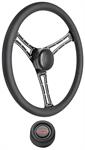 Steering Wheel Kit, 1967-68 Chevrolet, Autocross, Leather, Red Bowtie Hi-Rise