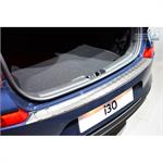 Stainless Steel Rear bumper protector suitable for Hyundai i30 III (PDE) HB 2017-2020 'Ribs'