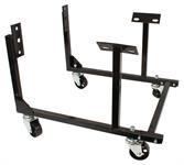 Engine Dolly, Steel, Black Powdercoat, Wheels Included, Chevy, Big/Small Block, Each