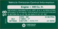 dekal "Vehicle Emission Control Information" 440