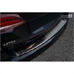 Zwart RVS Achterbumperprotector passend voor Opel Astra K Sportstourer 2016-2022 'Ribs'