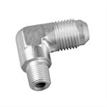 Fitting, Adapter, 90 Degree, Male -6 AN to Male 1/4 in. NPT, Aluminum, Nickel Plated