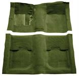 1969-70 Mustang Fastback Passenger Area Nylon Loop Carpet without Fold Downs - Green