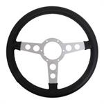 Steering Wheel, Trans Am, Aluminum/Satin, Leather/Black, 3-Spoke