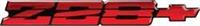 1991-92 CAMARO Z28 REAR PANEL EMBLEM-RED/BLACK