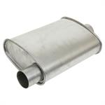 Muffler, Performance Turbo, 2 1/2" Inlet/2 1/2" Outlet, Steel
