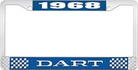 nummerplåtshållare 1968 dart - blå