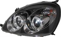 Set Koplampen passend voor Toyota Yaris I 1999-2003 - Zwart - incl. Angel-Eyes