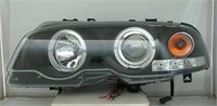 Headlamps Clear / Black with Angel Eyes