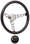 Steering Wheel Kit, 59-68 Pontiac, Classic Foam, Tall Cap, Arrowhead, Black