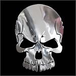 Nickel Sticker 'Skull' - 39x50mm