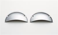 Covers, Headlight Half Shields, Chrome, 5 3/4 in., Round, Pair